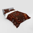 thumbnail image 3 of Ambesonne Tribal Bedding Set 3 Pcs, Aboriginal Cave, Twin, Orange and Black, 3 of 3
