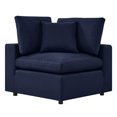 thumbnail image 3 of Modular Lounge Sectional Deep Sofa Set, Blue Navy, Fabric, Modern Contemporary, Outdoor Patio Balcony Cafe Bistro Garden Furniture Hotel Hospitality, 3 of 10