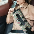 thumbnail image 2 of Artistic Cat Print Seatbelt Pillow - Mastectomy Post-Surgery Comfort Cushion - Heart Surgery Recovery Pad with Cats and Hearts Pattern, 2 of 7