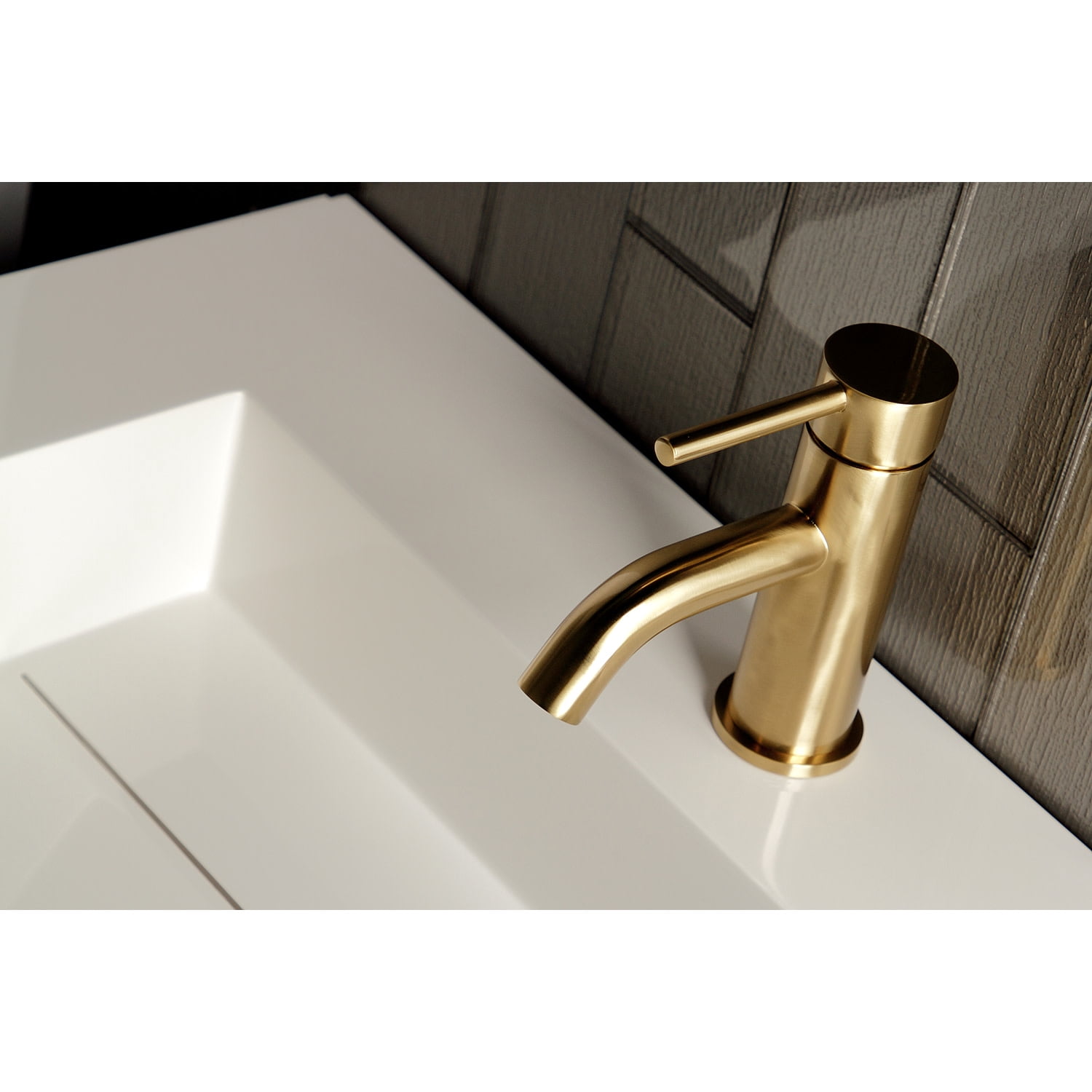 Fauceture LS8223DL Concord Single-Handle Bathroom Faucet with Push Pop-Up, Brushed Brass
