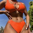 thumbnail image 4 of Nuevo bikini de mujer, traje de baño de tres piezas, conjunto de traje de baño dividido sólido OAVQHLG68B Store llm121212, 4 of 8