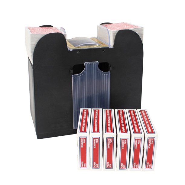 Jigitz Automatic Card Shuffler 6 Deck Electric Playing Cards Shuffler