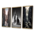 thumbnail image 3 of Designart "Desert Landscape Vertical Plains and Rocks III" Meadow Framed Wall Art Set Of 3 - White Traditional Frame Gallery Wall Set For Home Decor, 3 of 6