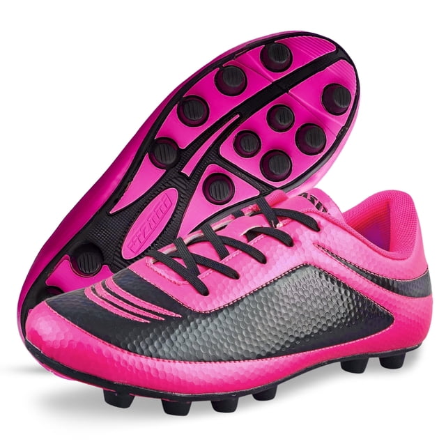 Botas de Fútbol Vizari USA Infinity para Niños: Calzado de Fútbol Ligero y Duradero para Terreno Firme, Tanto para Niños Como para Niñas, Color Rosa, Talla 5.