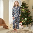 thumbnail image 2 of UAYOTSE Kids Pajamas Set Long Sleeve Button Down Sleepwear Girls Boys Set 2 Pcs Loungewear for 6 15 Years,Sizes 13-14 Years, 2 of 6