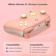 8Bitdo Ultimate 2C Wireless Controller for Windows PC and Android, Gamepad with 1000Hz Polling Rate, Remappable L4/R4 Bumpers, Rumble Vibration and Turbo Function