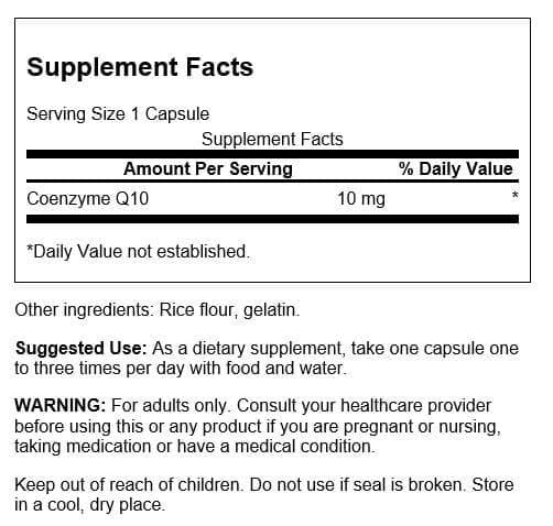 Swanson Coq10 - Mini Cap 10 mg 100 Caps 4 Pack