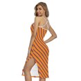thumbnail image 2 of Halloween Line Pattern Printed Cross Back Cami Dress, Halloween Decorative Fashion Summer Maxi Sexy Casual Dress For Women, 2 of 4
