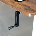 thumbnail image 6 of VIVO White Manual Height Adjustable Stand Up Desk Frame Crank System, 6 of 7