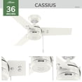 thumbnail image 4 of Hunter 36 inch Cassius Fresh White Damp Rated Ceiling Fan and Pull Chain, 4 of 15