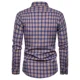 thumbnail image 3 of Camisa Manga Larga Cuadros Para Hombre Moda Slim Fit, 3 of 4