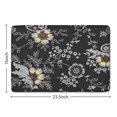 thumbnail image 5 of Dark Pioneer Flower Pattern Flannel Non Slip Door Rugs,Washable Door Mats Indoor,Decorative Door Mats,Dirt-Resistant and Absorbent Doormat for Entrance,Bedroom,Kitchen,Bathroom,23.5x16in(60x40cm), 5 of 5