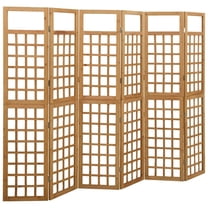 Casafoyer 6-Panel Room Divider/Trellis Solid Fir Wood 95.5"x70.9"