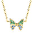 thumbnail image 1 of Collier de couloir papillon de mode: Strass Pendentif Collier Clavicule Collier Clavicule, 1 of 10