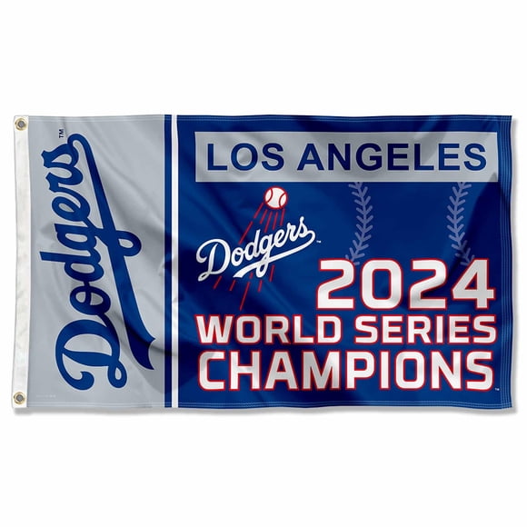Bandera WinCraft, campeones del mundo de los Dodgers de Los Ángeles 2024, 90 x 150 cm