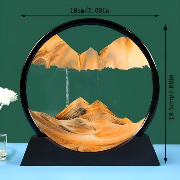 BPPEG 3D Deep Sea Moving Sand Art Relaxing Kinetic Desk Decor for Home Office