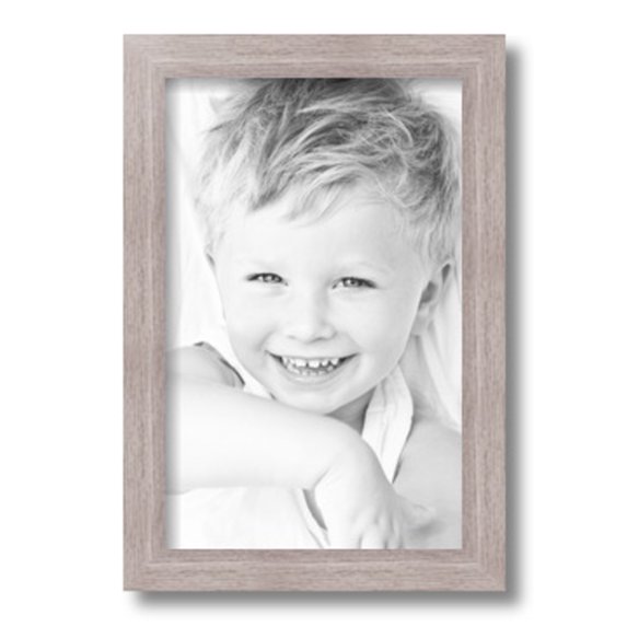 ArtToFrames 8" x 14" Gray Oak Picture Frame, 8.5x14 inch Brown MDF Poster Frame (WOM-4300), 1 Pack