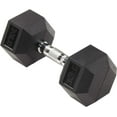 thumbnail image 1 of Rubber Encased Hex Dumbbell in Pairs  Singles or Set, 1 of 4