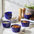 thumbnail image 2 of Henckels Ceramic 6-pc Round Ramekin Set - Dark Blue, 2 of 7