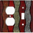 thumbnail image 4 of Metal Light Switch Plate Cover Colorful Safari African Tribal Art Pattern SFR024, 4 of 13