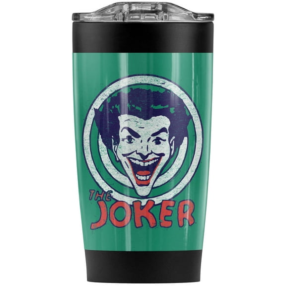 Batman Joker Target Stainless Steel Tumbler 20 oz Coffee Travel Mug/Cup, Vacuum Insulated & Double Wall with Leakproof Sliding Lid | Great for Hot Drinks and Cold Beverages
