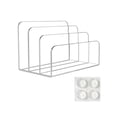 thumbnail image 1 of Clasificador de correo acrílico, porta sobres, moderno, transparente, organizador de escritorio para escritorio, para cuaderno, documentos y escritori, 1 of 9