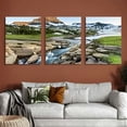 thumbnail image 6 of SHANXI Glacier National Park Wall Art Vintage Mountain River Prints Nature Landscape Artwork Nature Scenery Canvas Picture for Living Room Bedroom Office Home Decorations 12"x16"x3pcs, 6 of 6