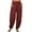 Wine-Womens Pants, variant on Aboser Womens Cotton Linen Harem Pants Lightweight Elastic High Waisted Pants Fall Casual Long Trousers Loose Cinch Buttom Lounge Pant with Pocket