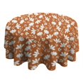 thumbnail image 4 of Autumn Fall Leaves Pattern Round Tablecloth 60" X 60",Wrinkle Wipeable Table Cloth for Kitchen Dining Room Picnic Patio Party, 4 of 6