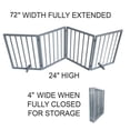 thumbnail image 3 of AmeriHome WFPGG4 72 in. Freestanding 4-Panel Folding Wood Pet Gate - Grey, 3 of 8