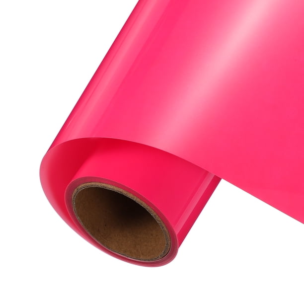Vinilo de Transferencia Térmica Fluorescente Rosa Uxcell, Rollos de Vinilo de 12 Pulgadas x 5 pies para Corte de Calcomanías, Señales, Álbumes de Recortes, Manualidades DIY, Decoración del Hogar