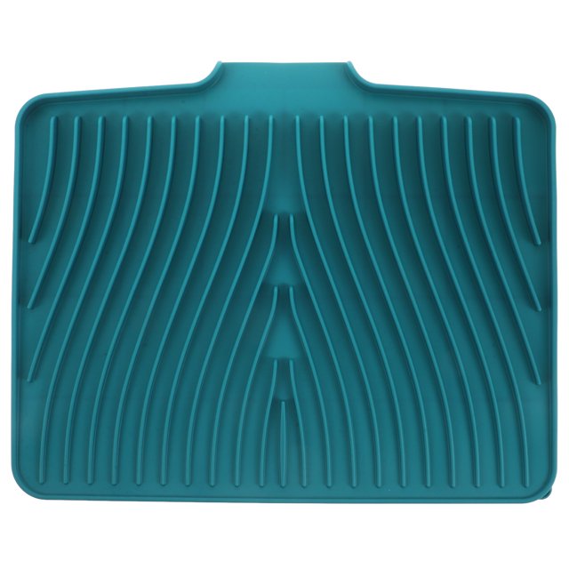 Tapete de silicona para secar platos en la encimera de la cocina, almohadilla para secar vajilla, mantel antideslizante para fregadero con drenaje incorporado para el hogar