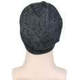 thumbnail image 5 of LEKODE Turban Headbands for Women Satin Skull Cap Cotton Hair Towel Wrap for Women Cotton Turbans for Women Satin Lined Head Wrap Mens Hair Cap Cotton Beanie Gray 1 One Size, 5 of 8