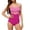 A-Pink250, variant on OSOLU Girls One Piece Swimsuit Crisscross Hallow Out Pleated Athletic Bathing Suit With Adjustable Straps For Kids Teens 7-16Y Trendy Beachwear
