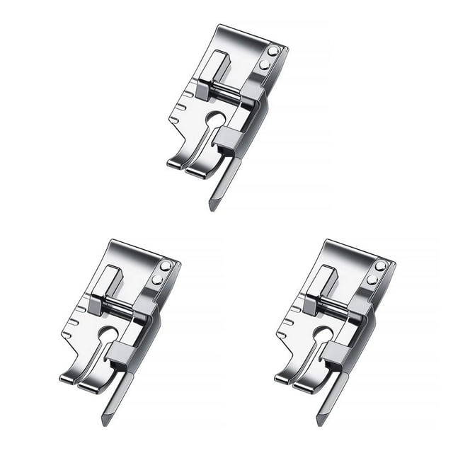 QualitChoice 1/4-inch Sewing Machine DIY Quilting Presser Foot Buckle Stitching Metal Embroidery Accessory for Household Type 1 3Set