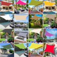 FeiKong 4x4M Outdoor Waterproof Sun Shade Sail Awning Beach Swimming ...