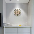 thumbnail image 5 of Yayeee Wall Clock Battery Operated 9.5" Silent Quartz Non-Ticking for Living Room Decor, Retro Black Stars, 5 of 8