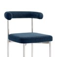thumbnail image 4 of Shannon Dining Chair with Brushed Stainless Steel and Blue Fabric - Set of 2, 4 of 9