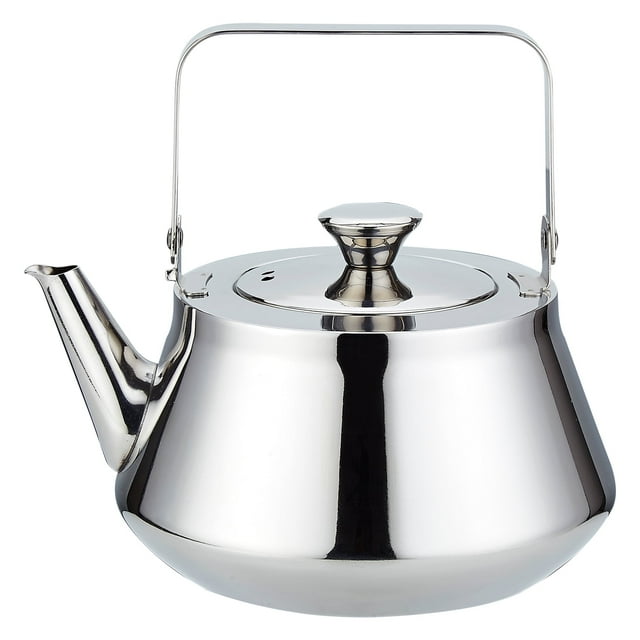 SANQIAHOME Théière en Acier Inoxydable de 2,1 Pintes avec Infuseur, style Moderne et Minimaliste