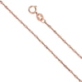 thumbnail image 2 of Wellingsale 14k Rose/Pink Gold Polished 1mm Singapore Chain Necklace with Spring Ring Clasp - 18", 2 of 6
