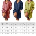 thumbnail image 2 of Womens Long Sleeve Blouse V-Neck Tops Blouse Single Breasted Shirt Casual Loose Shirts for Women Ladies Autumn Fall Wear, 2 of 3
