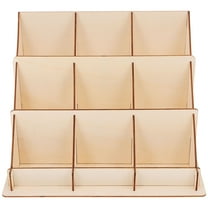 TABLZONE Wooden Card Display Stand for Home Office Use, Tabletop Organizer for Business Cards and Photos