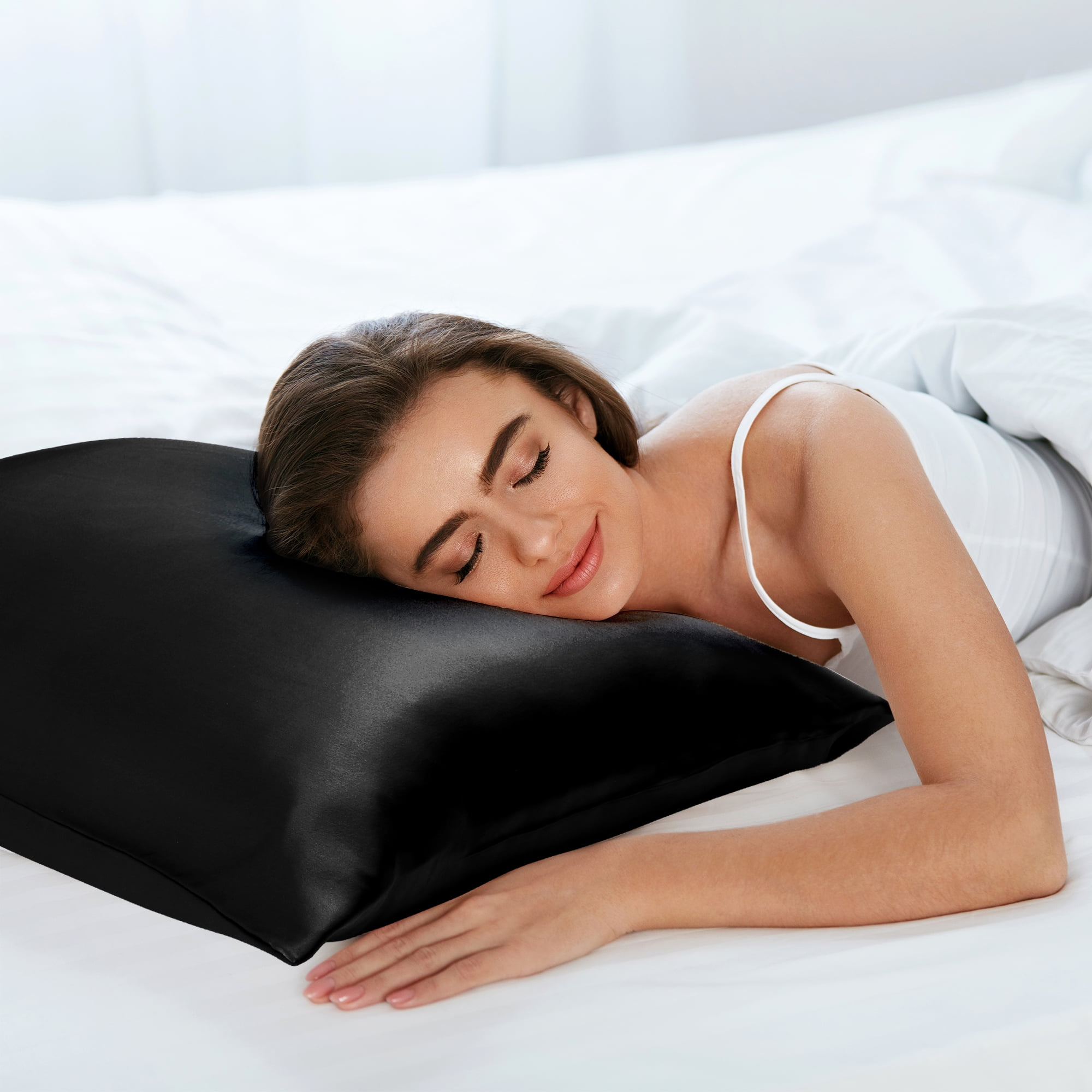 Unique Bargains 100% Mulberry Silk Pillowcase Set of 2, King Size