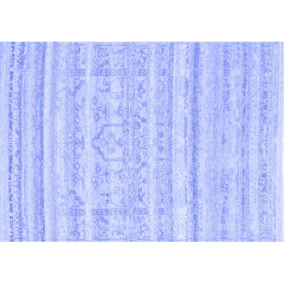 Ahgly Company Indoor Rectangle Solid Blue Modern Area Rugs, 8' x 10'