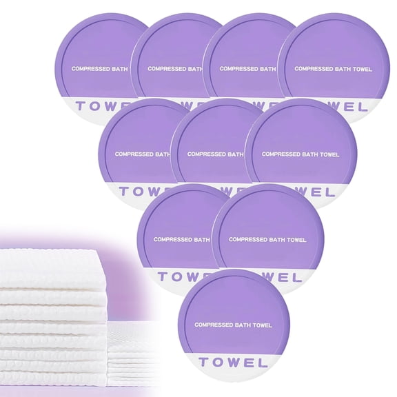 Compressed Bath Towel, 10 Pack Disposable Bath Towels, 55''X27.5'' Large Thicken Travel Towel Shower Towels for Hotel Beach Camping Swimming