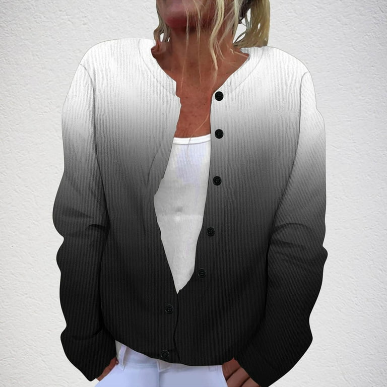 ZQGJB Lightweight Ombre Cardigan Sweaters for Women Loose