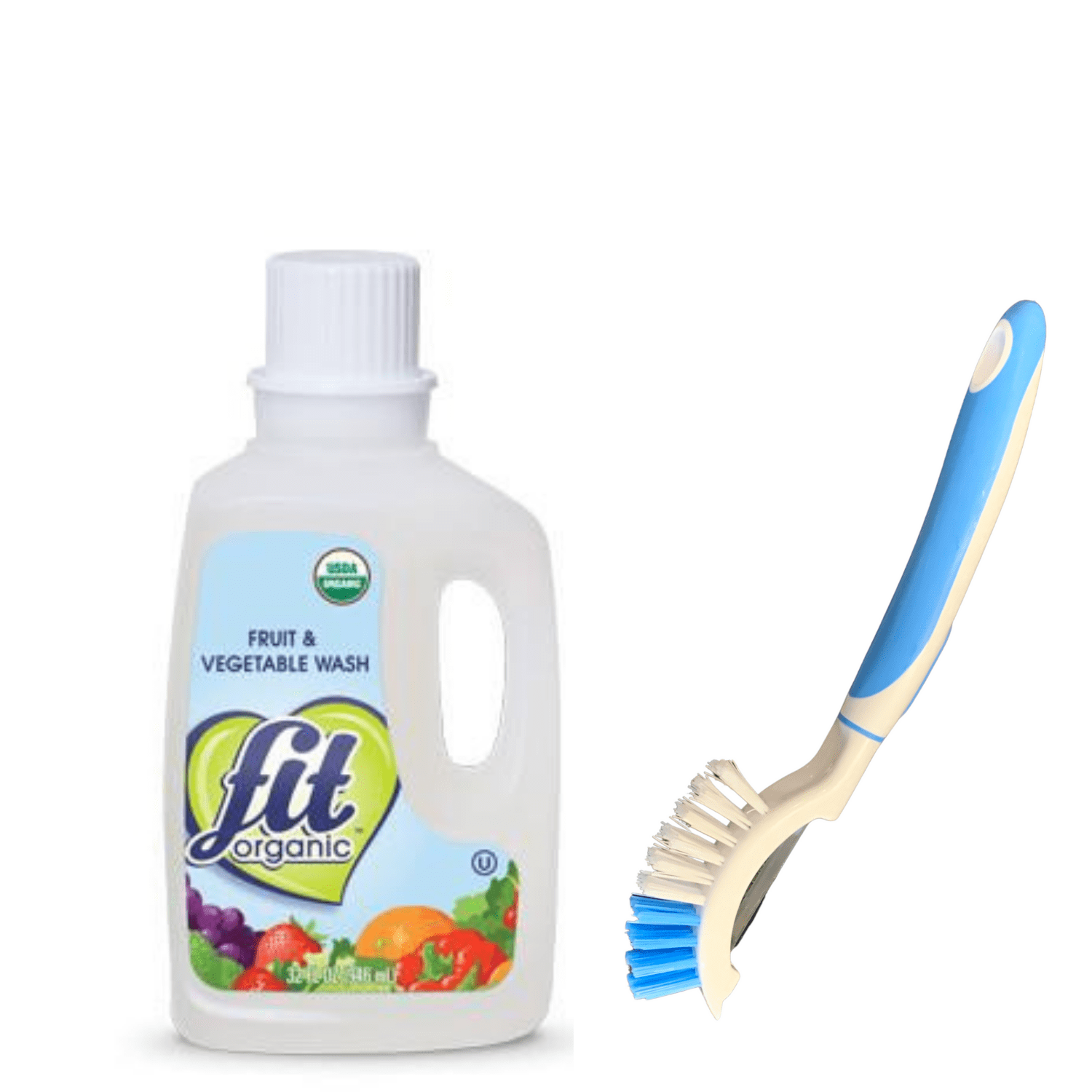 32 oz Fit Produce Wash With Imperial Produce Duo Cleaning/Peeling Bush