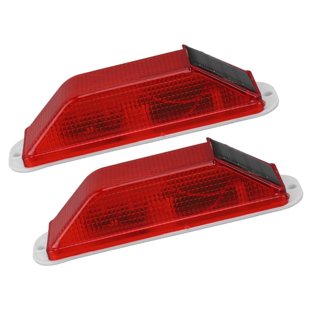 Lámpara De Advertencia LED, Luces Estroboscópicas Solares Impermeables De Alto Brillo, 2 Piezas Para Exteriores