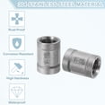 thumbnail image 4 of NPT 1/4"x1" 304 Stainless Steel Pipe Fittings, Coupling Pipe Connector Adapter Pipe Connection Accessories, Silver, 4 of 6