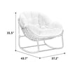 thumbnail image 3 of LUCKHAO Outdoor Patio Rattan  Rocking Chairs, Oversized Papasan Rock Chair Indoor with Thick Cushion - Rocker Egg Chair for Front Porch Garden Backyard, 3 of 11